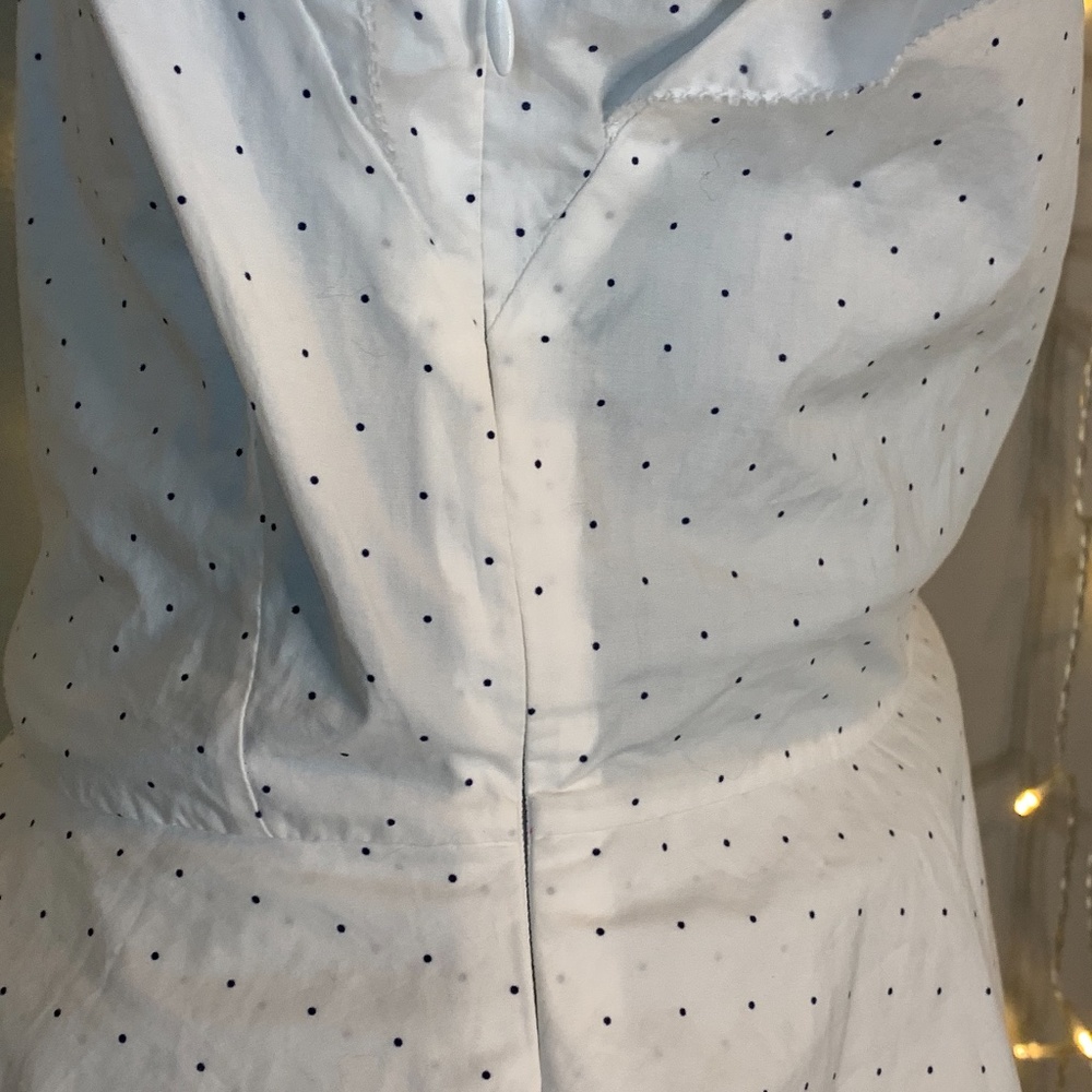 Joie White Peplum Top w/ Black Polkadots NWT - Picture 6 of 8